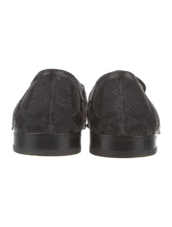 Salvatore Ferragamo Gancini Logo Velvet Loafers