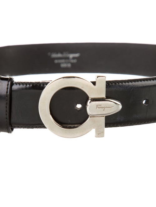 Salvatore Ferragamo Gancini Logo Leather Waist Belt