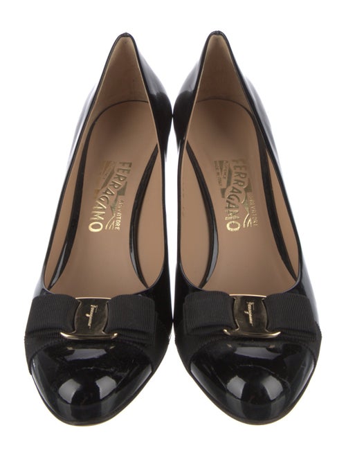Salvatore Ferragamo Vara Bow Accent Patent Leather Pumps