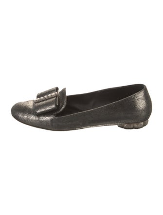 Salvatore Ferragamo Leather Bow Accents Loafers