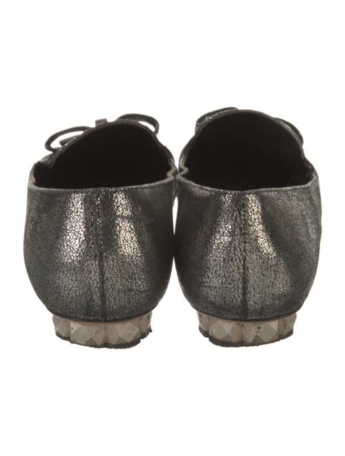 Salvatore Ferragamo Leather Bow Accents Loafers