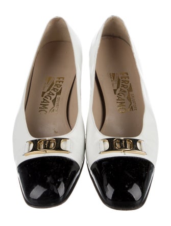 Salvatore Ferragamo Leather Animal Print Pumps