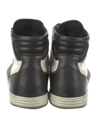 Salvatore Ferragamo Gancini Logo Leather Sneakers