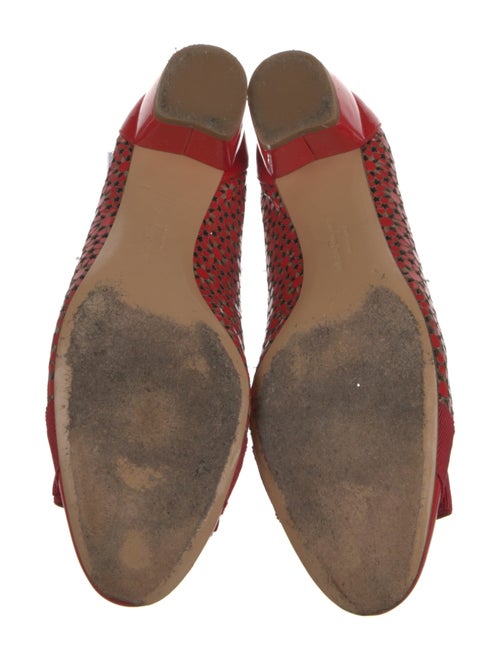 Salvatore Ferragamo Patent Leather Lasercut Accents Pumps