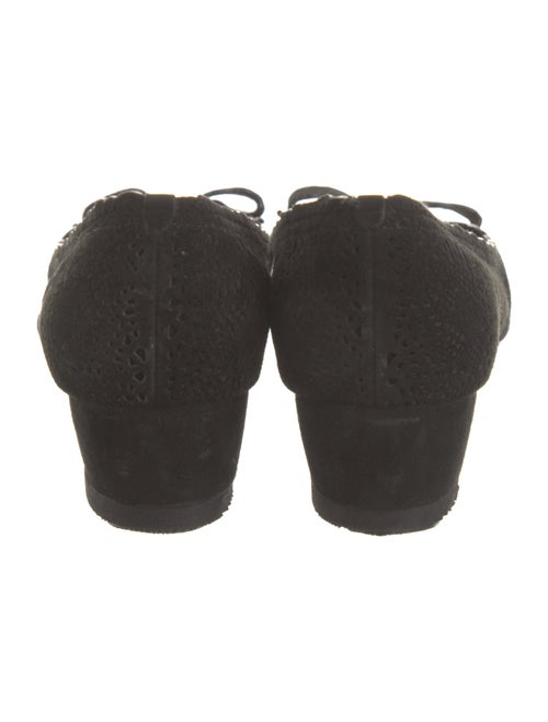 Salvatore Ferragamo Suede Lasercut Accents Pumps