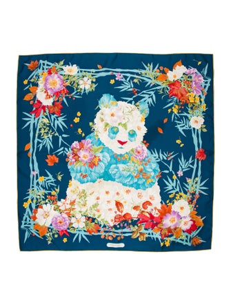 Salvatore Ferragamo Silk Floral Print Scarf