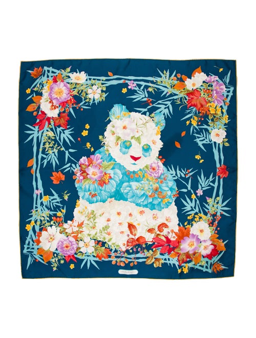 Salvatore Ferragamo Silk Floral Print Scarf