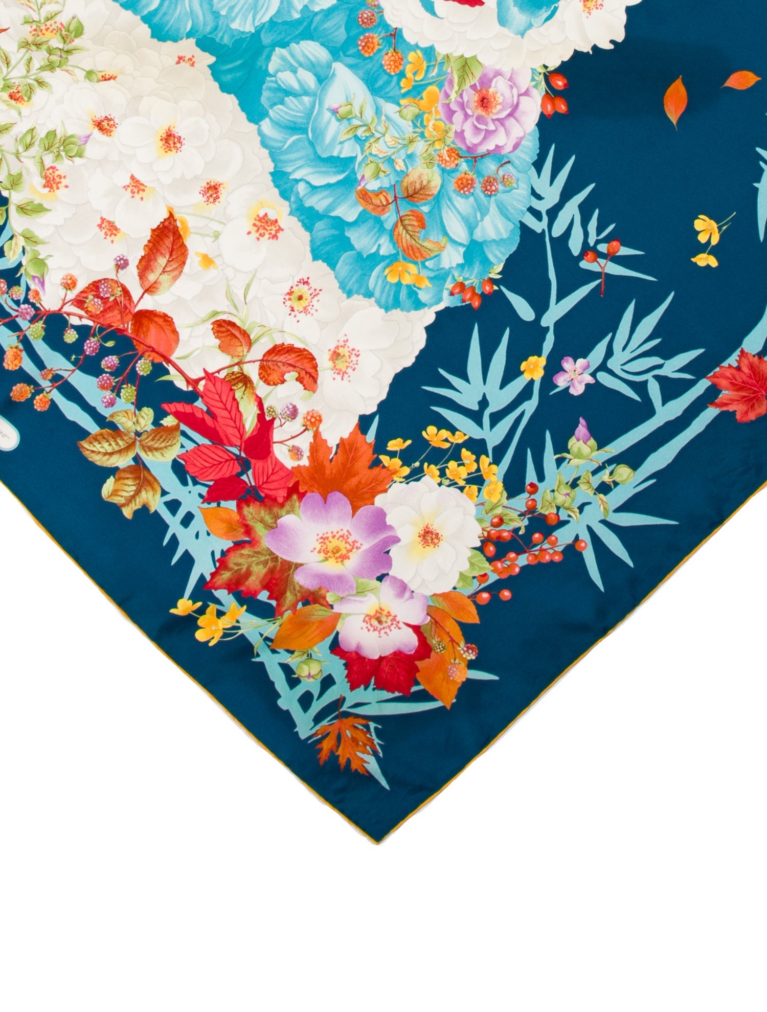 Salvatore Ferragamo Silk Floral Print Scarf