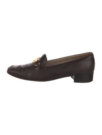 Salvatore Ferragamo Gancini Logo Leather Loafers