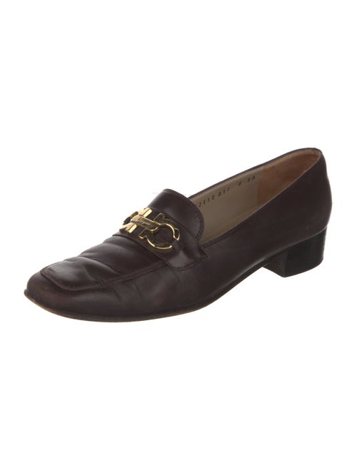 Salvatore Ferragamo Gancini Logo Leather Loafers