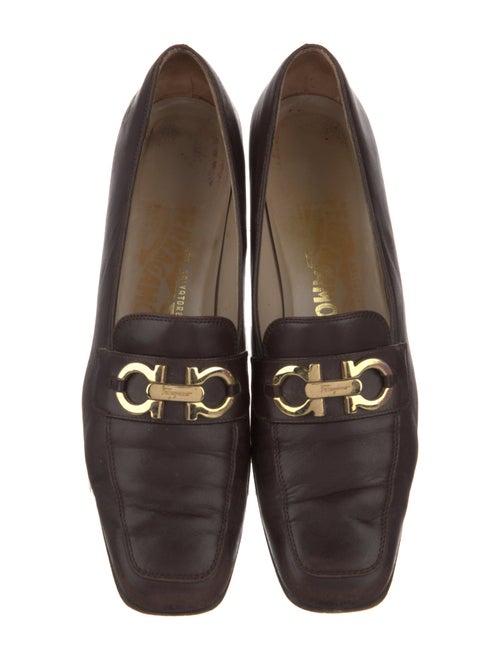 Salvatore Ferragamo Gancini Logo Leather Loafers