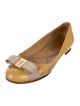 Salvatore Ferragamo Vara Bow Accent Patent Leather Ballet Flats