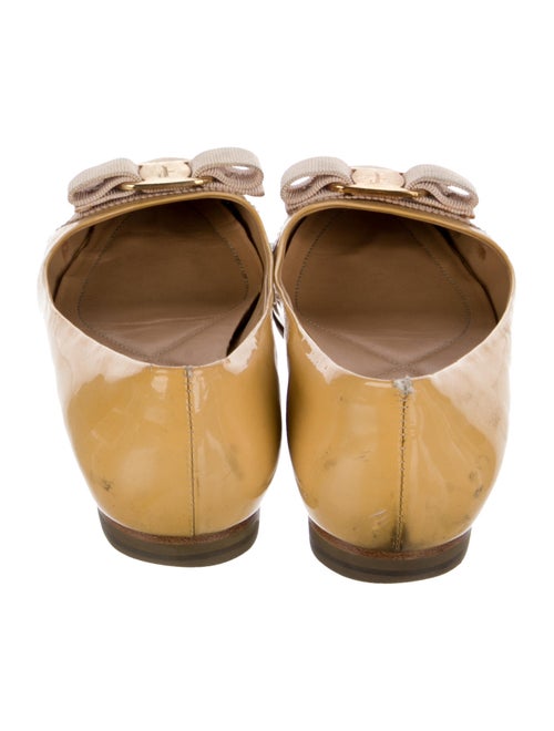 Salvatore Ferragamo Vara Bow Accent Patent Leather Ballet Flats