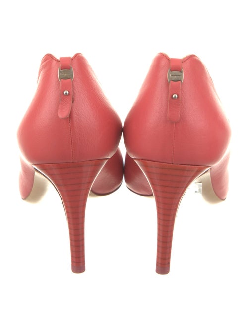 Salvatore Ferragamo Leather Cutout Accent Pumps