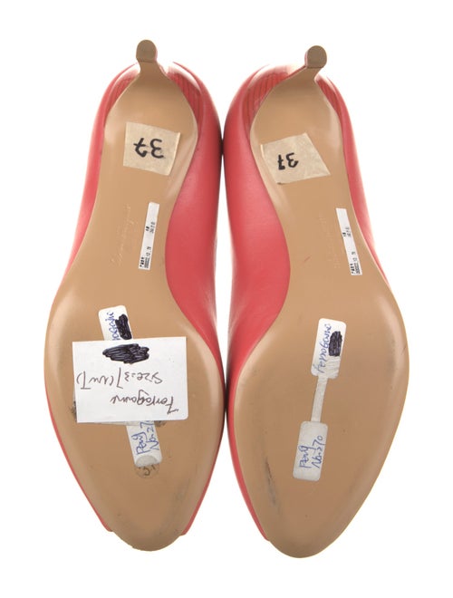 Salvatore Ferragamo Leather Cutout Accent Pumps