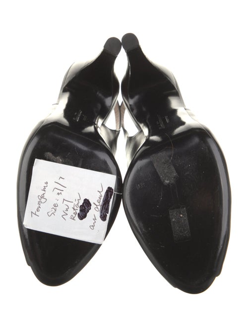 Salvatore Ferragamo Leather Cutout Accent Slingback Pumps