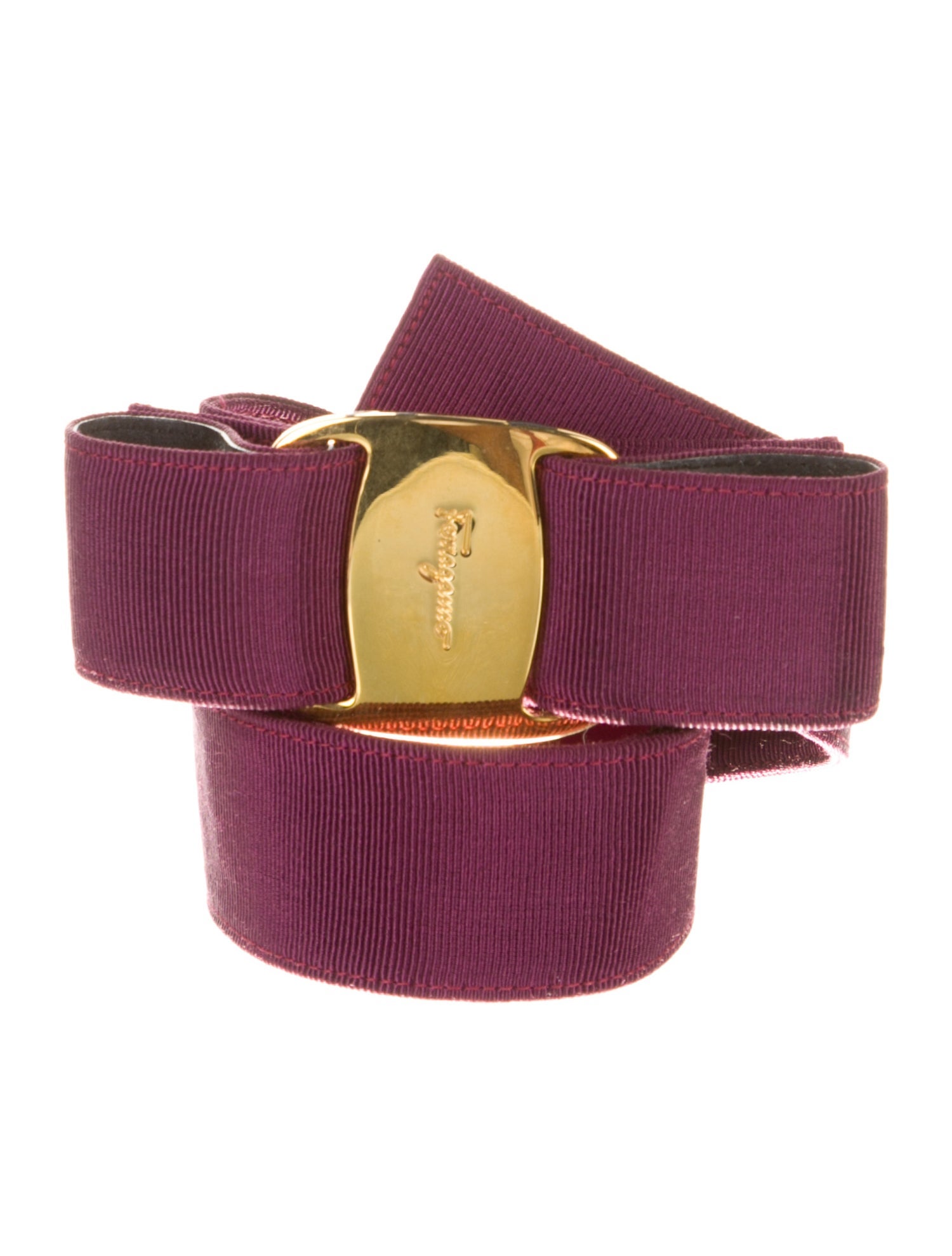 Salvatore Ferragamo Nylon Bow Accents Belt
