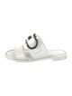 Salvatore Ferragamo Gancini Logo Patent Leather Slides