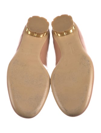 Salvatore Ferragamo Patent Leather Bow Accents Loafers