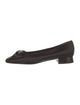 Salvatore Ferragamo Satin Bow Accents Flats