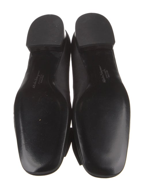 Salvatore Ferragamo Satin Bow Accents Flats
