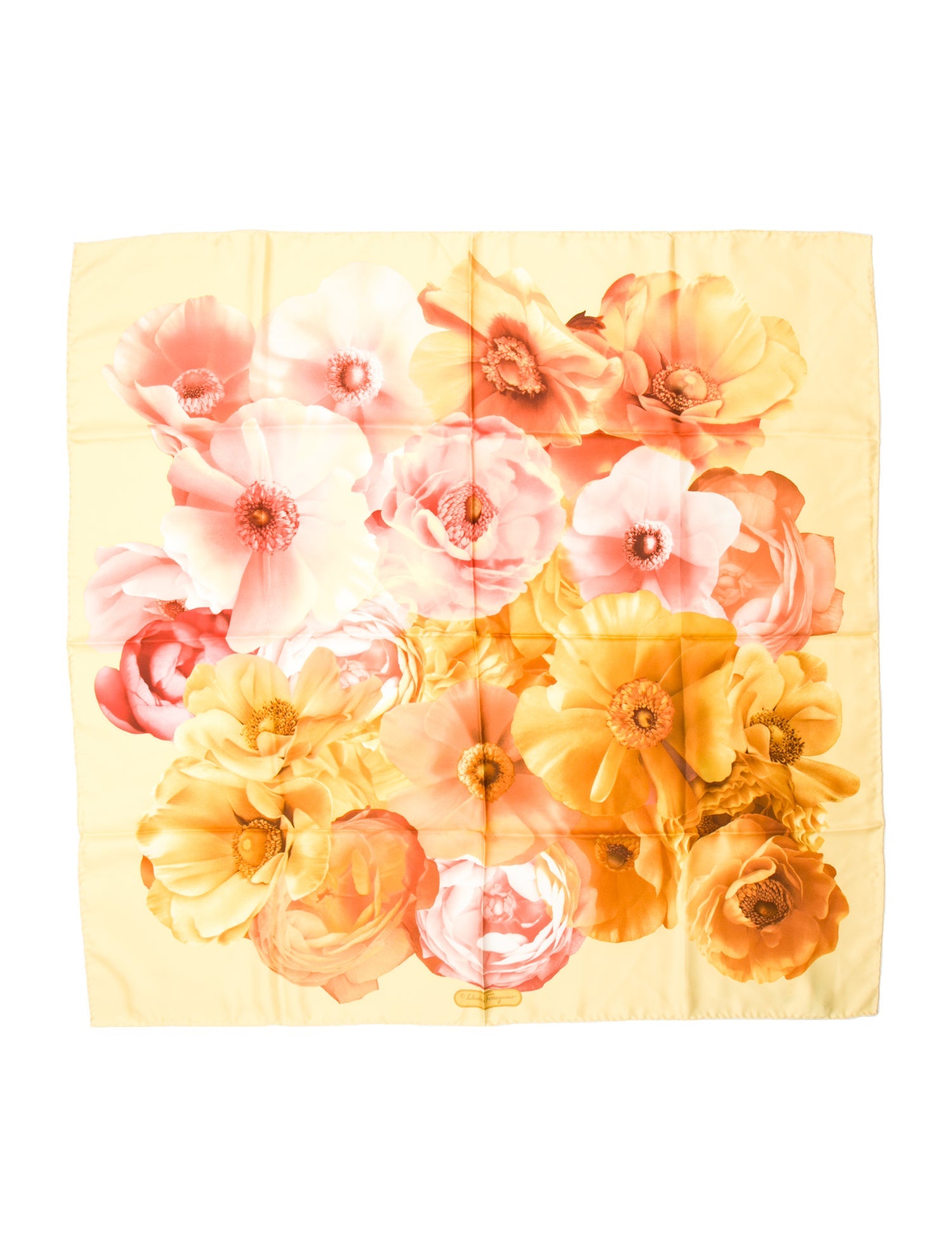 Salvatore Ferragamo Silk Floral Print Scarf w/ Tags