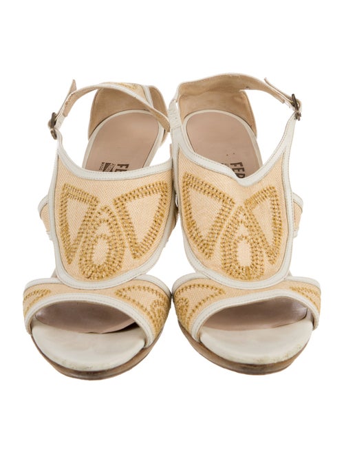 Salvatore Ferragamo Leather Slingback Sandals