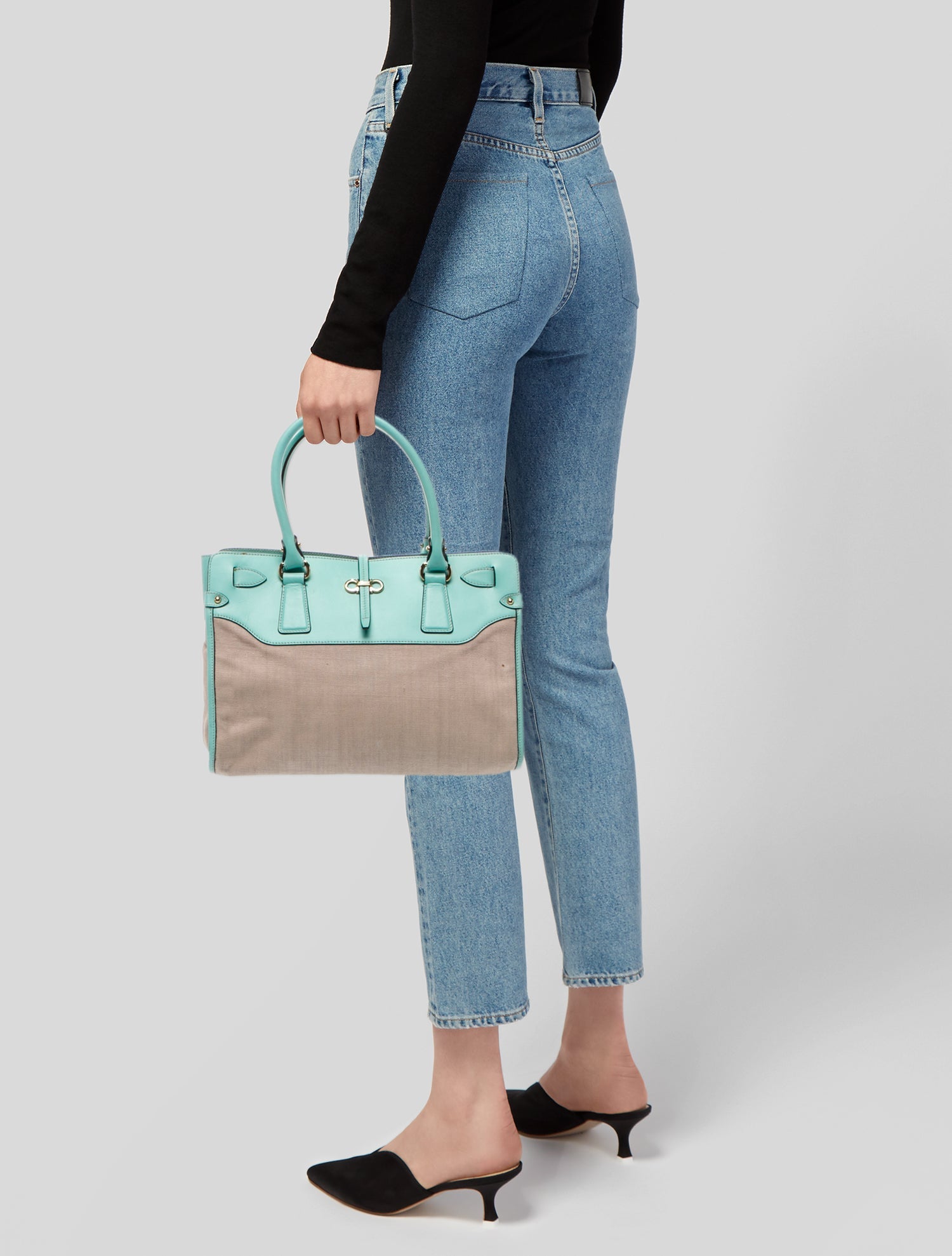 Salvatore Ferragamo Leather Top Handle Bag