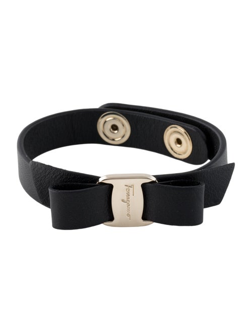 Salvatore Ferragamo Leather Vara Bow Wrap Bracelet