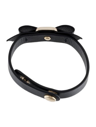 Salvatore Ferragamo Leather Vara Bow Wrap Bracelet