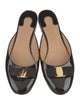 Salvatore Ferragamo Patent Leather Bow Accents Mules