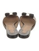 Salvatore Ferragamo Patent Leather Bow Accents Mules