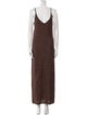 Salvatore Ferragamo V-Neck Long Dress