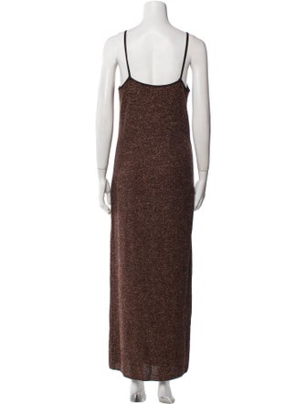 Salvatore Ferragamo V-Neck Long Dress