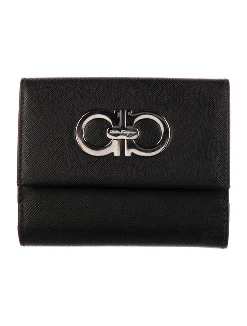 Salvatore Ferragamo Gancini Logo Leather Trifold Wallet