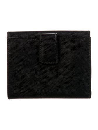 Salvatore Ferragamo Gancini Logo Leather Trifold Wallet