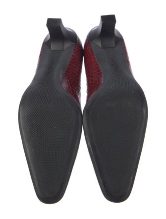 Salvatore Ferragamo Vara Bow Accent Crocodile Pumps