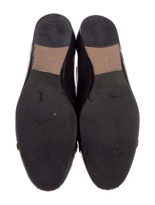 Salvatore Ferragamo Leather Bow Accents Ballet Flats