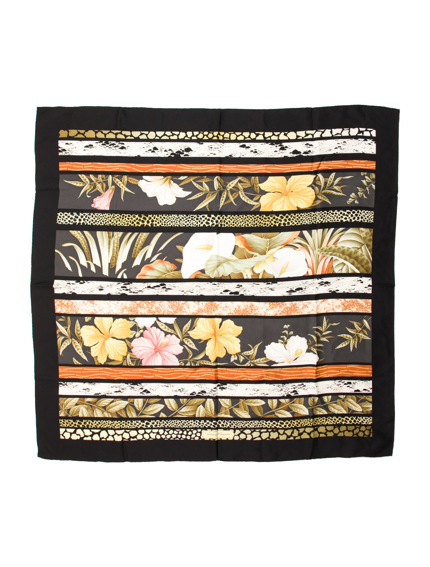 Salvatore Ferragamo Silk Floral Print Bandana