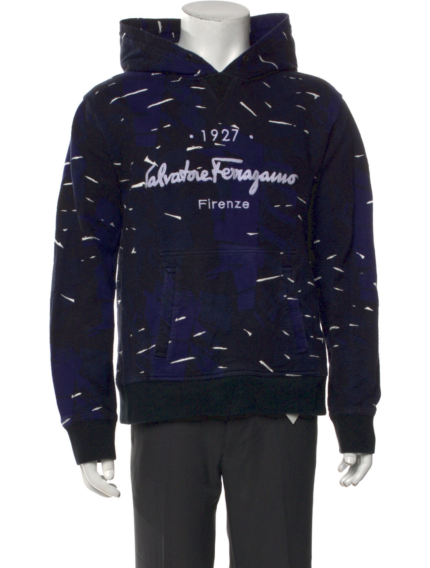 Salvatore Ferragamo Printed Crew Neck Hoodie