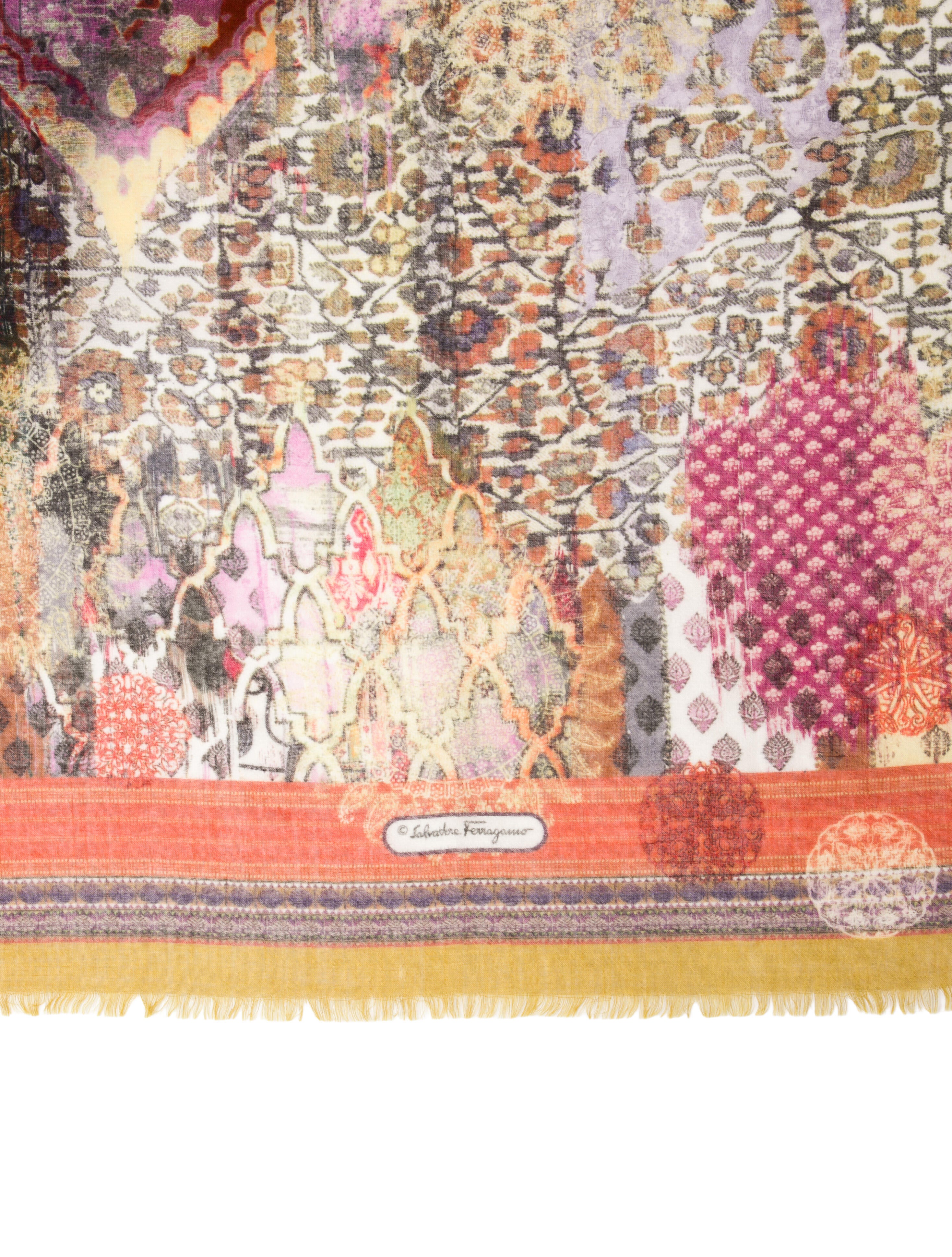 Salvatore Ferragamo Cashmere Printed Scarf