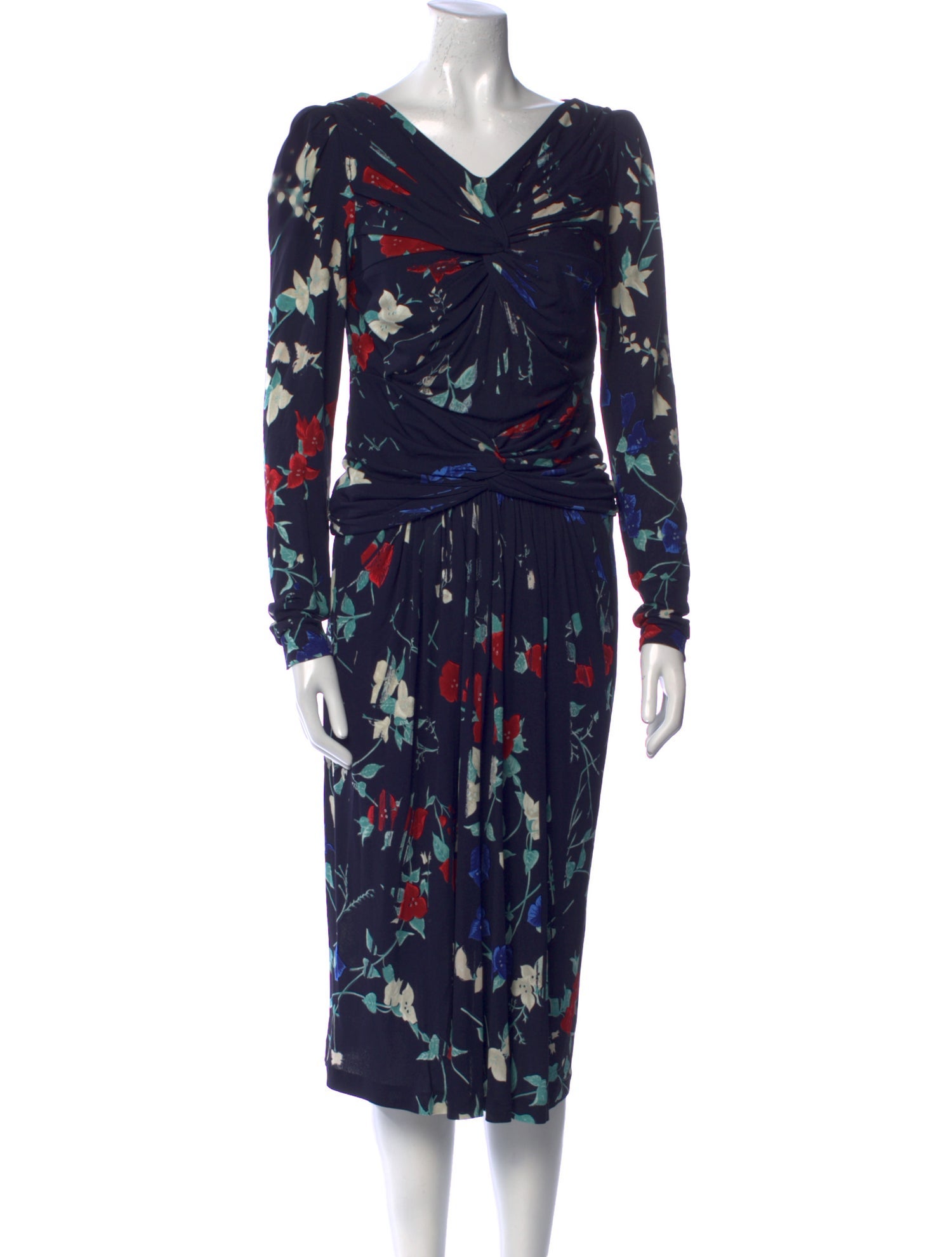 Salvatore Ferragamo Printed Midi Length Dress