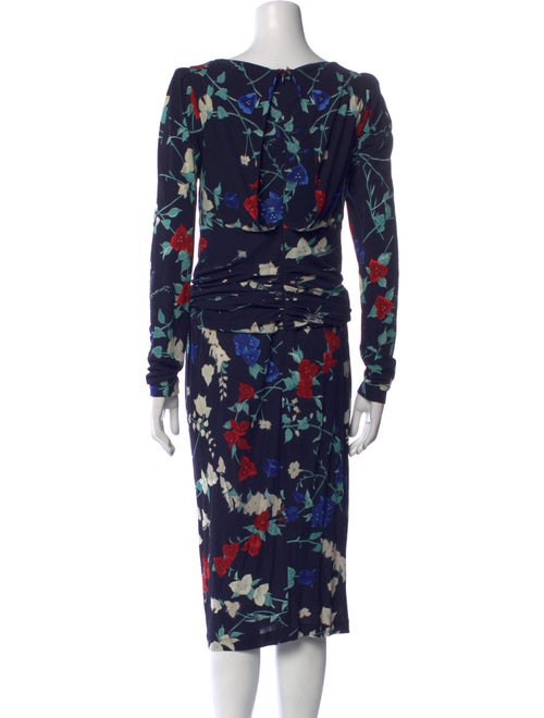 Salvatore Ferragamo Printed Midi Length Dress