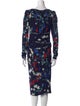 Salvatore Ferragamo Printed Midi Length Dress