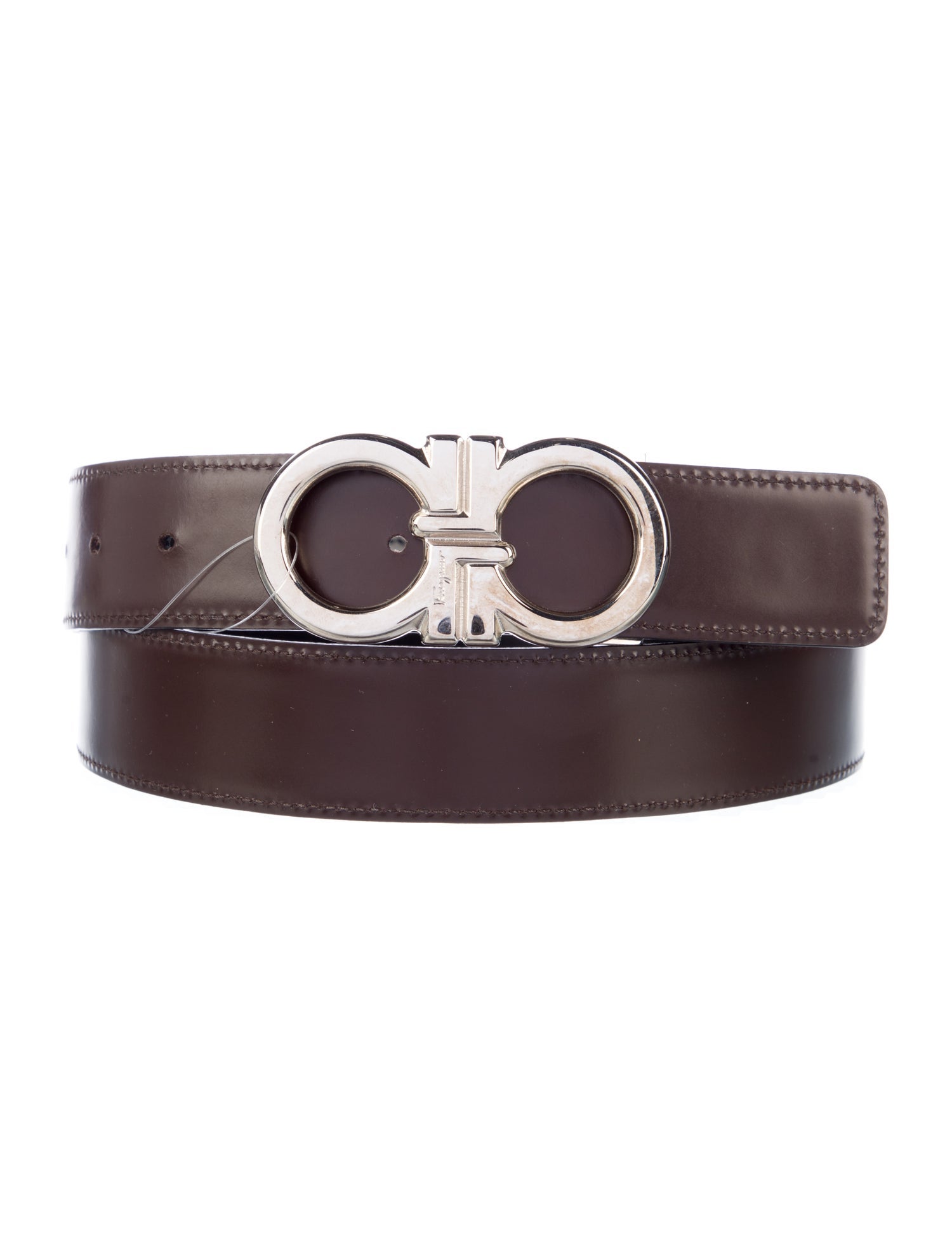 Salvatore Ferragamo Gancini Logo Skinny Belt