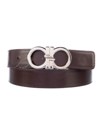 Salvatore Ferragamo Gancini Logo Skinny Belt