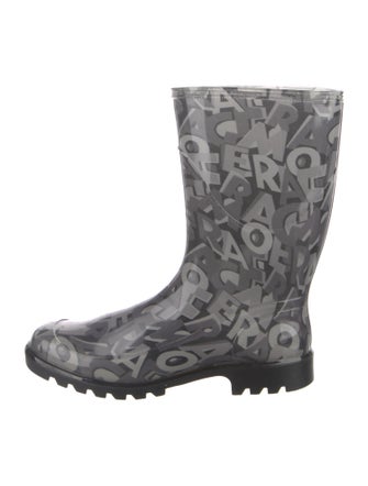 Salvatore Ferragamo Rubber Printed Rain Boots