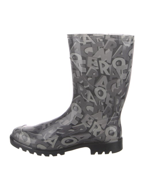 Salvatore Ferragamo Rubber Printed Rain Boots