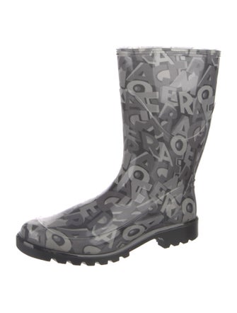 Salvatore Ferragamo Rubber Printed Rain Boots