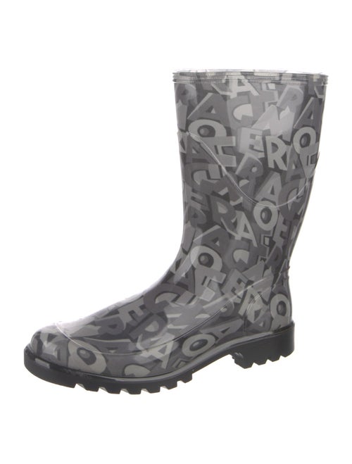 Salvatore Ferragamo Rubber Printed Rain Boots